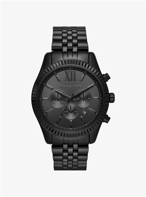 michael kors oversized watch|michael kors black chronograph watch.